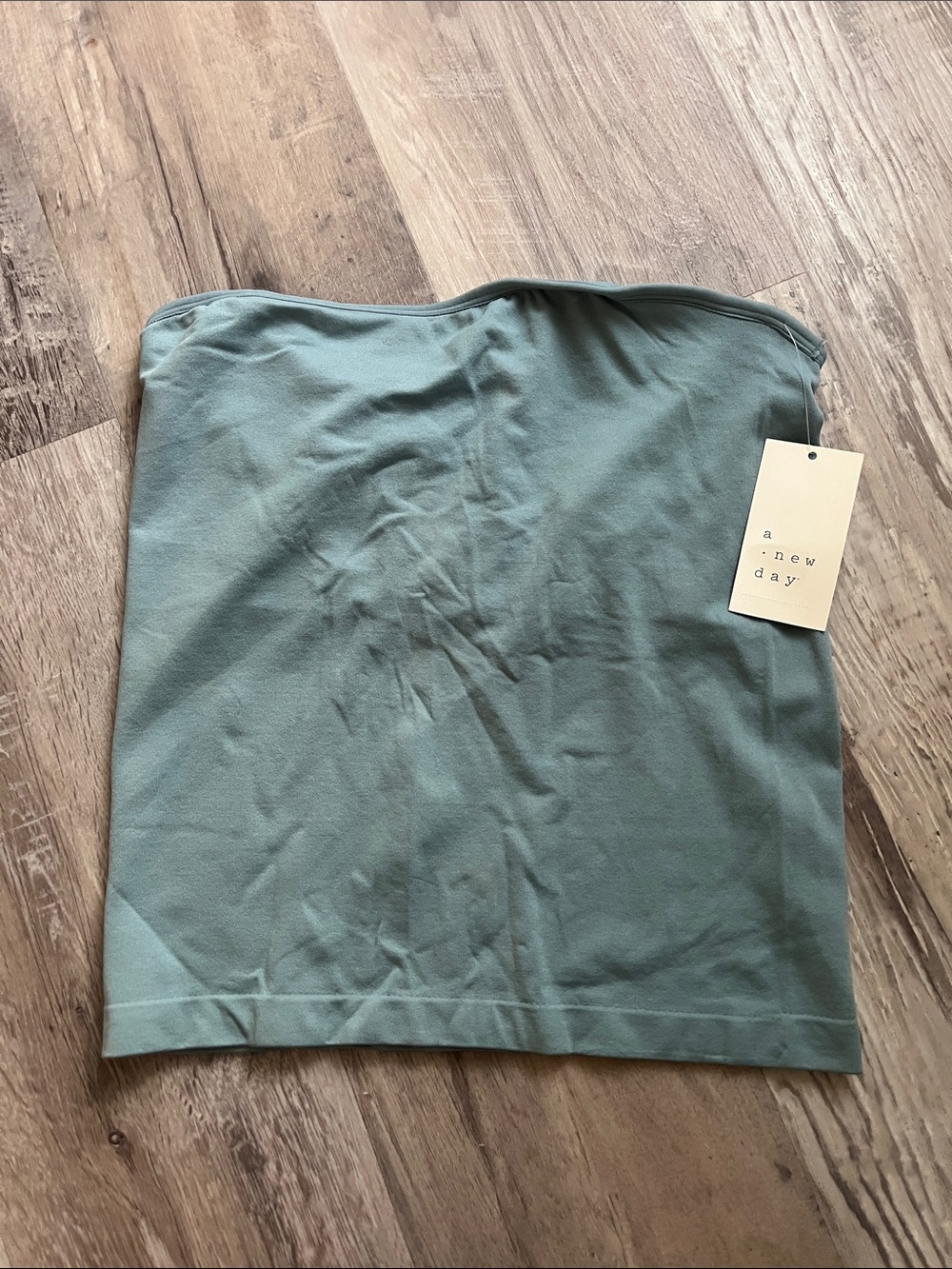 a new day teal tube top shirt